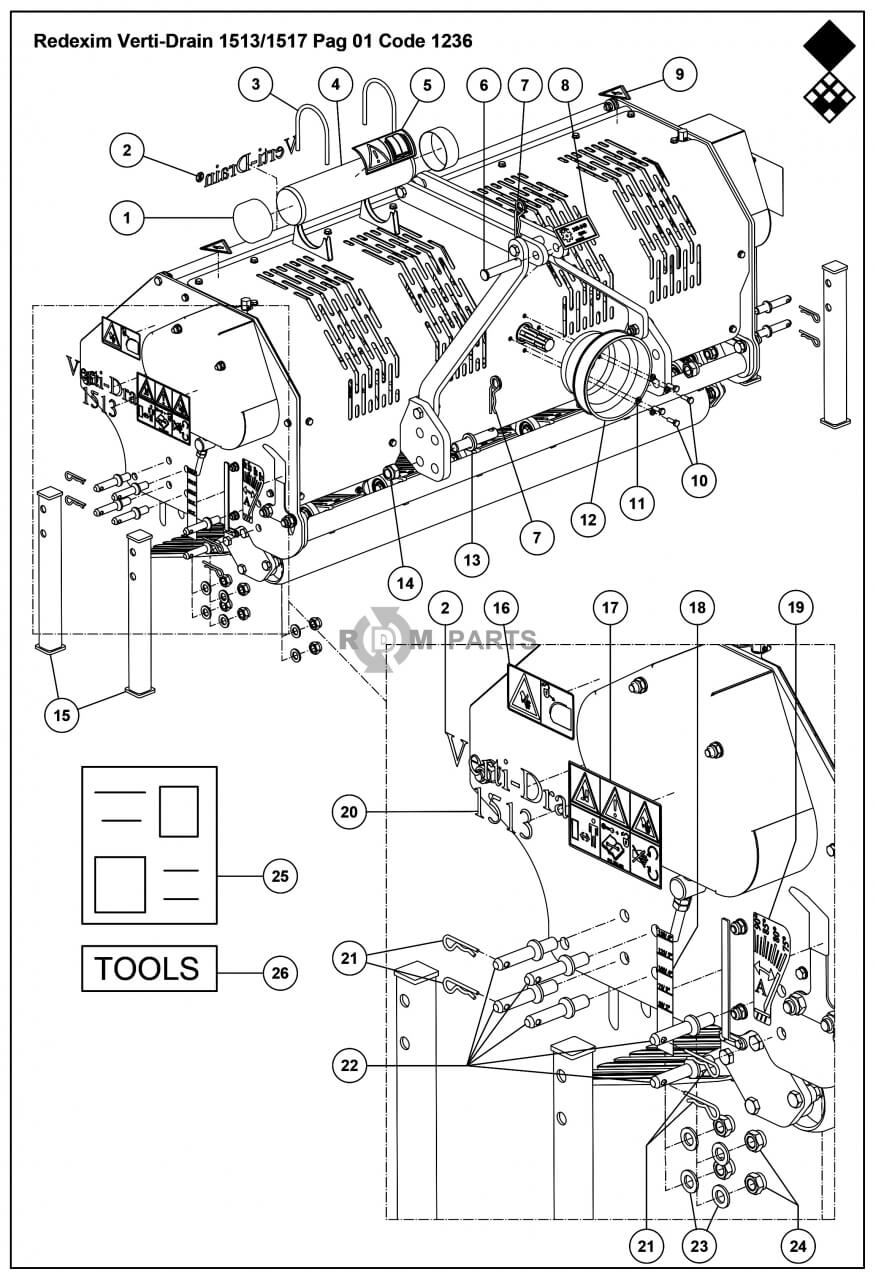 Replacement parts for VD1513 Stickers