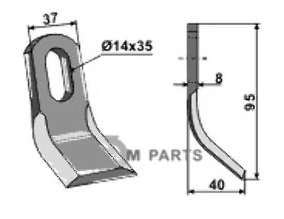 RDM Parts Y-blade fitting for S.M.A. SM35C RDM Parts Y-blade fitting for S.M.A. SM35C