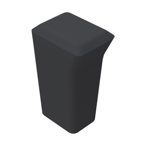 Knob - black rubber