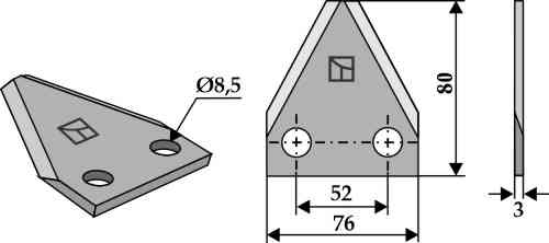 Food mixer knives fitting for Strautmann 60644505