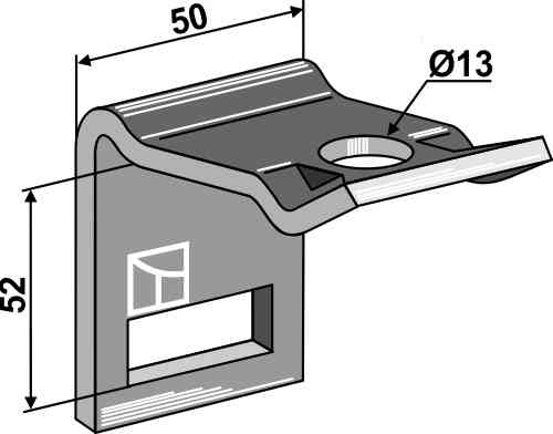 Clamp for tine 32 x 12