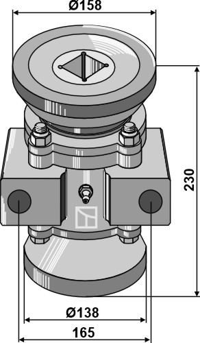 Voor vierkante assen 40x40