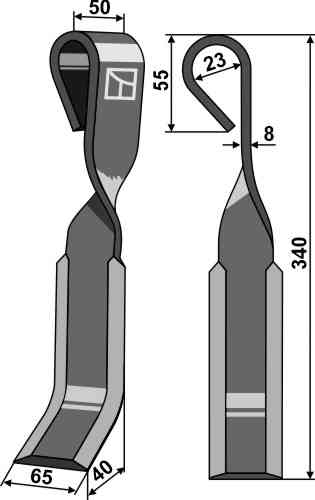 Krautschlägermesser geeignet für Baselier S32 - LK01044