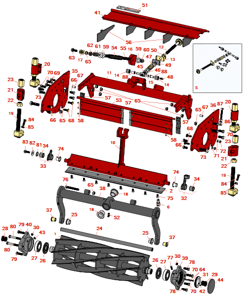 Toro Reelmaster 5500-D Cutting Unit - Models 03860, 03861 & 03862