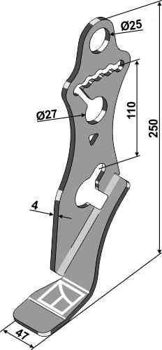 Depth gauge - right fitting for Maschio / Gaspardo G16043852