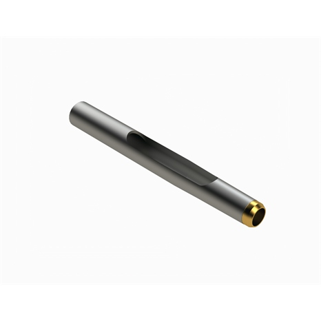 Alloy hollow side-eject tine with carbide tip - .750mt x 6.500l x .630od