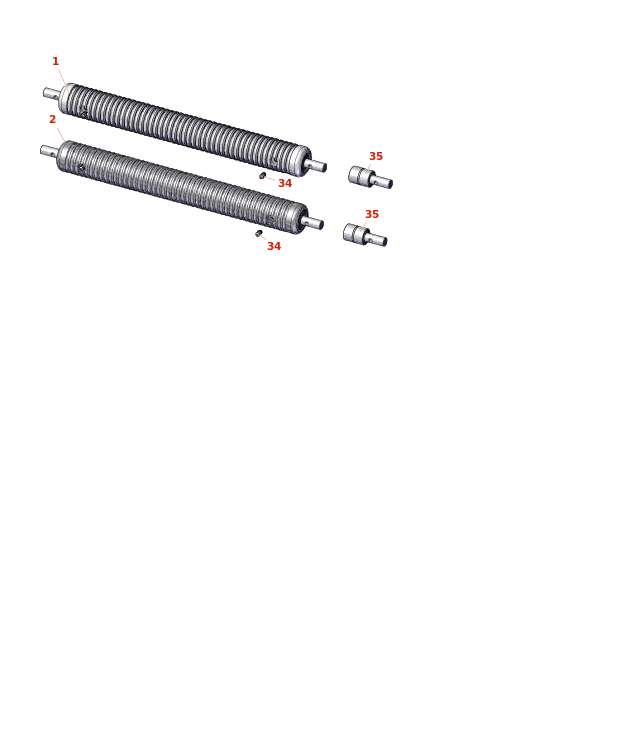Jacobsen Eclipse 118F Rear Rollers