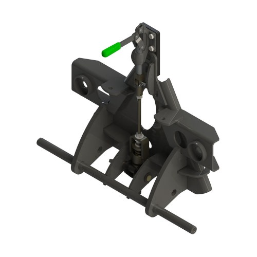 Fast connect hitch to fit finish grader - black