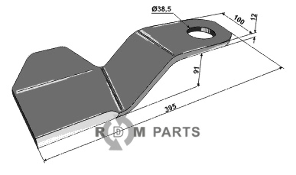 RDM Parts Mes, rechts passend voor Mc Connel 7770730