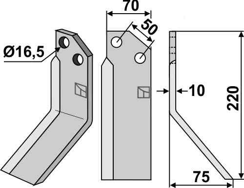 Blade, right model fitting for Badalini FM 6401 A