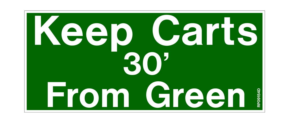 Decal - keep carts green/white