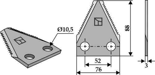 Futtermischwagenmesser geeignet für Unimix 800 7270