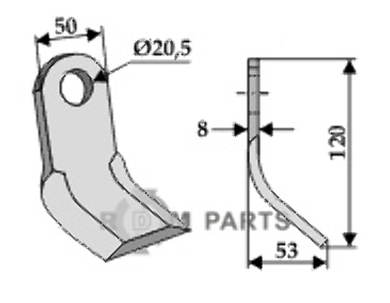 RDM Parts Y-Messer geeignet für Willibald 210-41-002
