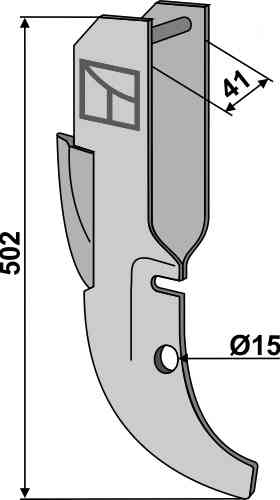 Metal seed share fitting for Gaspardo 222 703 96