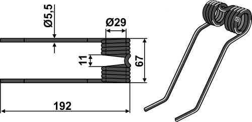 Hay tine fitting for Claas 918239.0