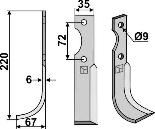Blade, left model Blade, left model