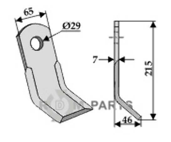 RDM Parts Y-Blade fitting for Agram 50.507.003