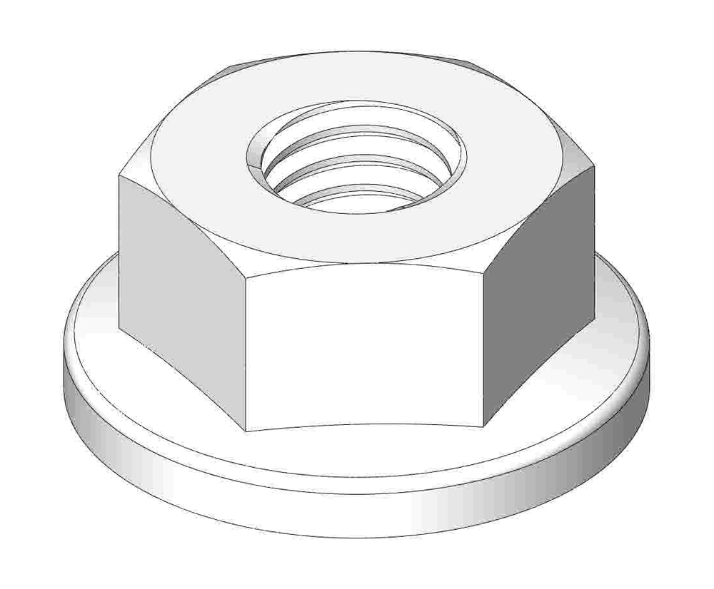 LOCKNUT - 10MM X 1.5 FLANGED 10.9