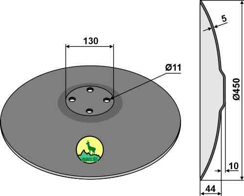 Plain disc Ø450x5 Plain disc Ø450x5