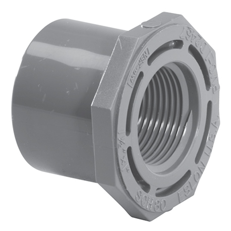 6 x 4 sch80 pvc reducer bushing (flush style sp x fpt)