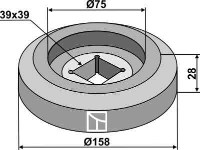 flange udvendig Ø158