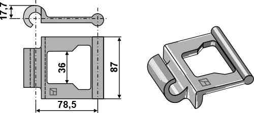 Steel link articulated chain