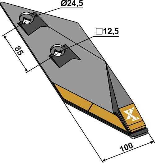 Scharspitze B2SHR - rechts geeignet für Lemken 3364250
