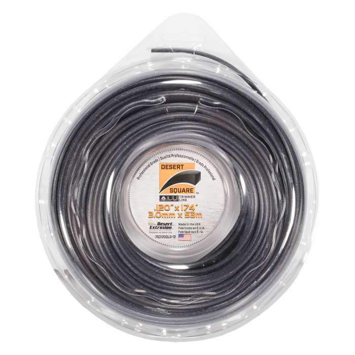 Trimmer line desert square alu large donut black .120" / 3,0 mm 174' / 53 m