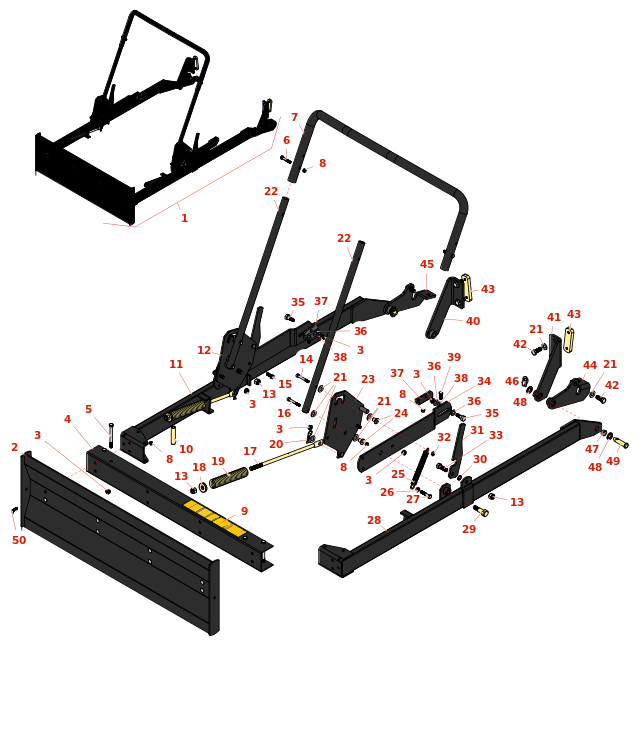 Toro Sand Pro 5020 Front Dozer Blade - Model 08821 Toro Sand Pro 5020 Front Dozer Blade - Model 08821