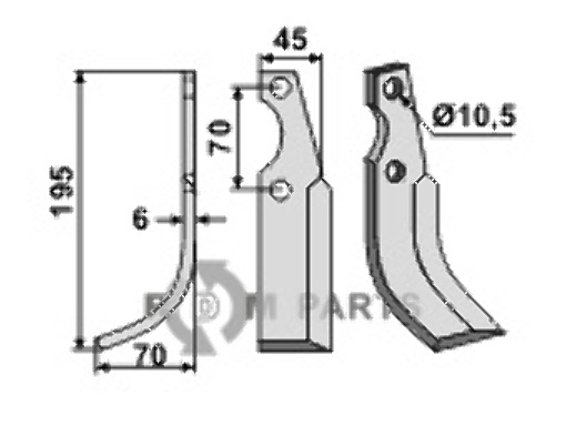 Blade, left model fitting for S.E.P. 115 / 210399