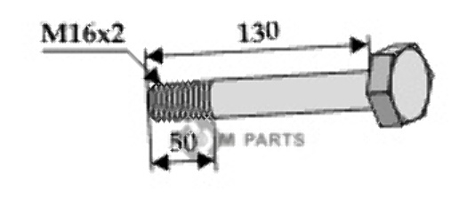 RDM Parts Schraube M16 x 130 - 10.9