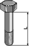 Bolte DIN931 8.8 uden møtriker