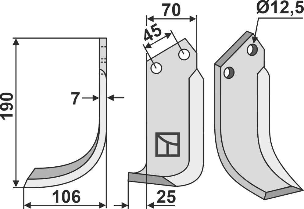 Blade, left model fitting for Nardi 6CS5009