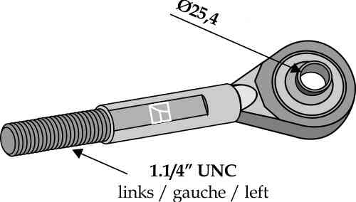 Tie-rod Cat. II &Oslash 25,4