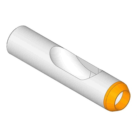 Alloy machined side-eject tine with carbide tip - .750mt x 3.500l x .645od