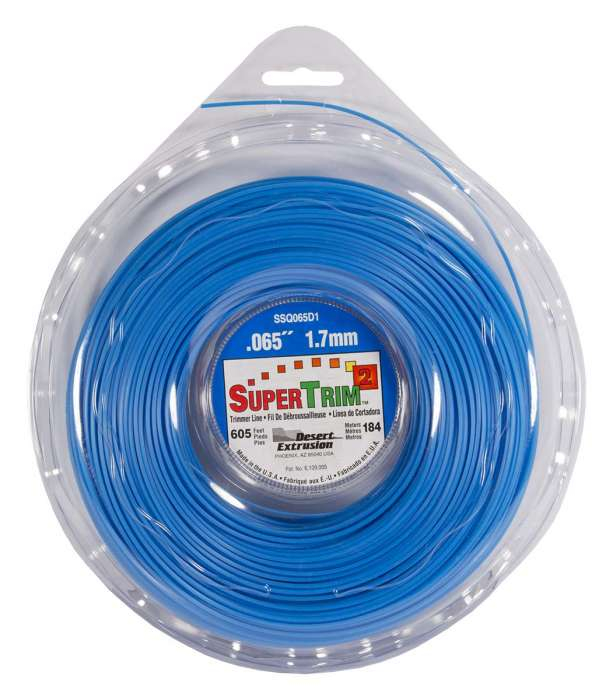 Trimmer line supertrim2™ shaped blue 1 lb .065" / 1.7mm