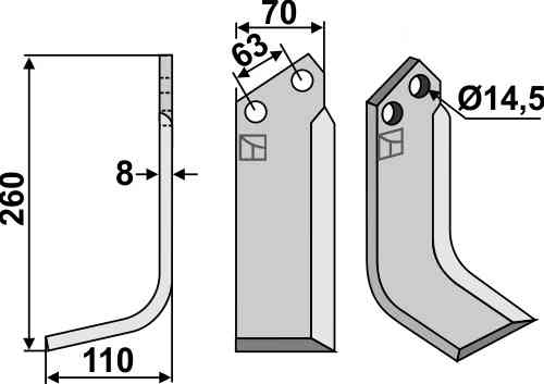 Blade, left model