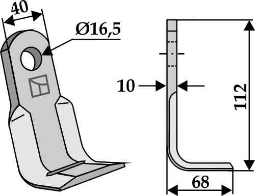 RDM Parts vinklet blad