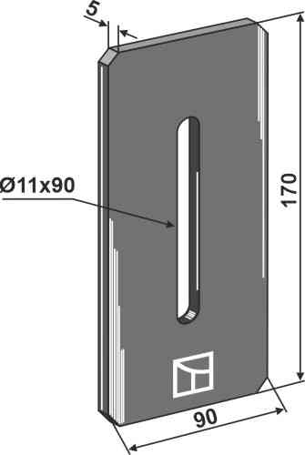 Abstreiferblech für packerwalzen 51-p110