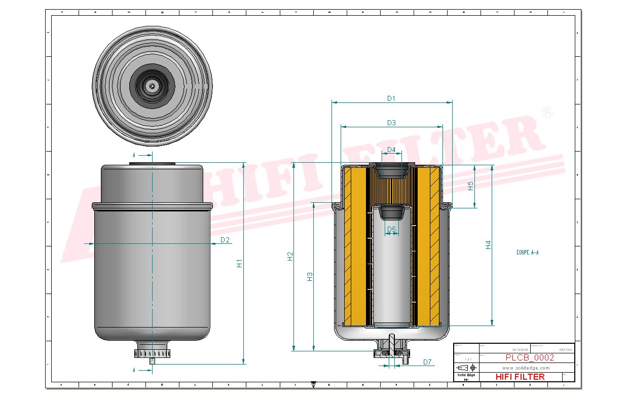 Fuel filter passend voor parker 33633p