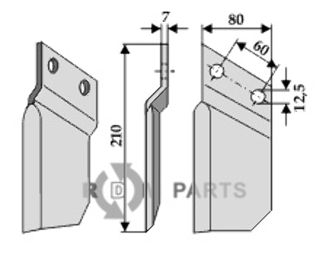 RDM Parts Mes voor grachtenfrees