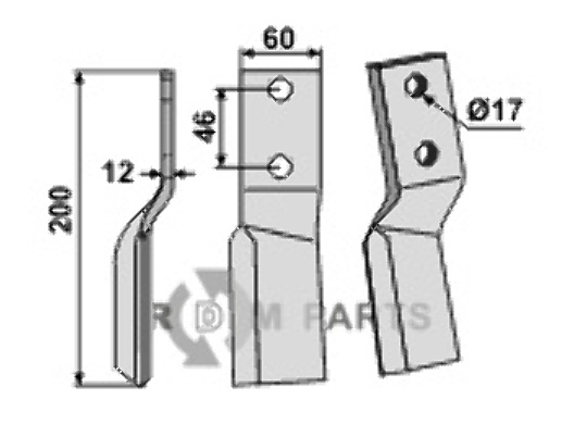 Rotary tine, left model