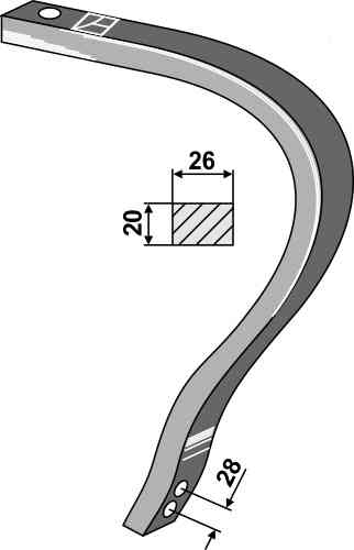 Unterzinken geeignet für Marsk-Stig 01010127 Unterzinken geeignet für Marsk-Stig 01010127