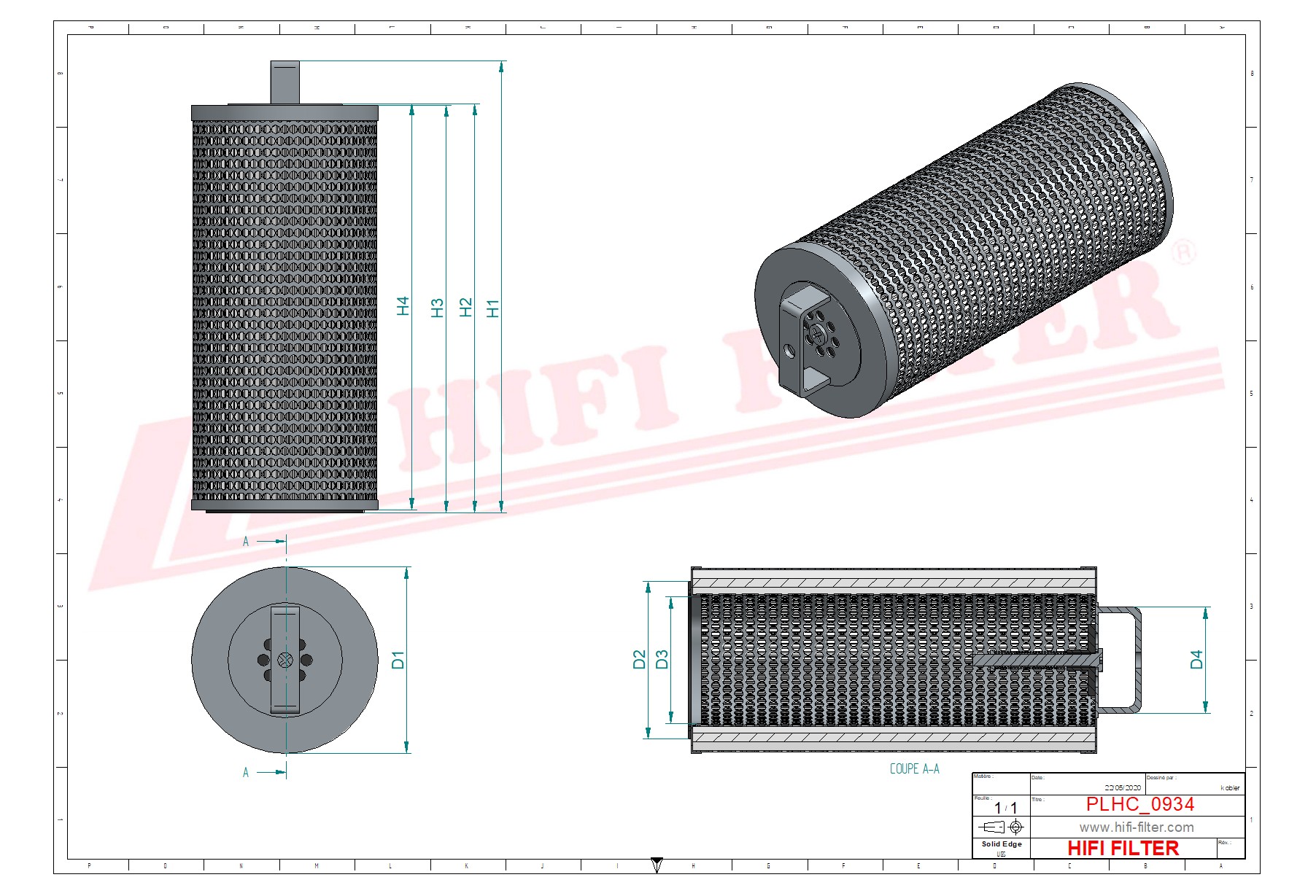 Hydraulic filter passend voor lishide 07603-71383
