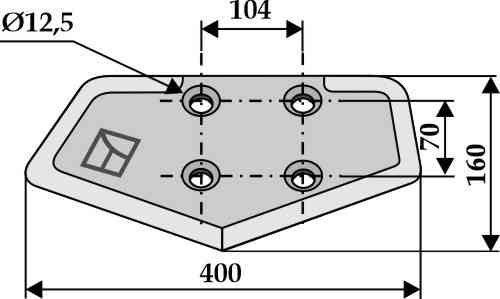 Spade-blades fitting for Vicon 700.04.808