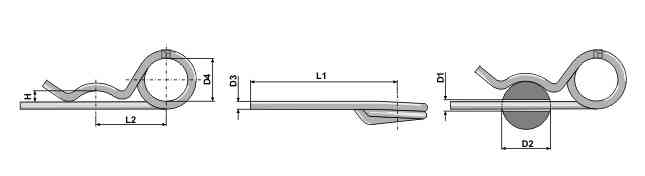 Federvorstecker nach DIN 11024