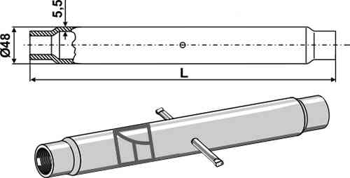 Tube M30x3