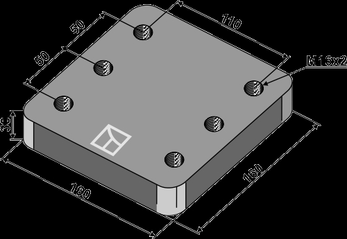 Plate 160x30x160 Plate 160x30x160