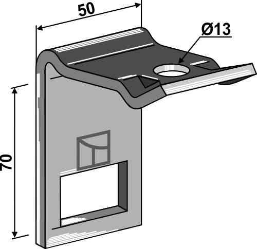 Halter für Zinken 32 x 10 mit Verstärkungsfeder 32 x 10