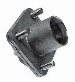 Front hub with bearing races